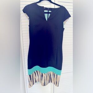 Escada Sport Reptile Print Sheath Dress Size 34. Excellent condition